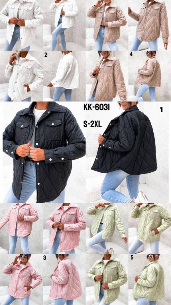 Kurtki damskie cienki Roz S-2XL, 1 Kolor Paczka 5 szt